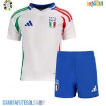 Camisa de time de futebol Itália Replicas 2º Equipamento Infantil Europeu 2024 Manga Curta (+ Calças curtas)